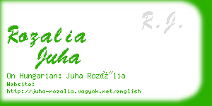 rozalia juha business card